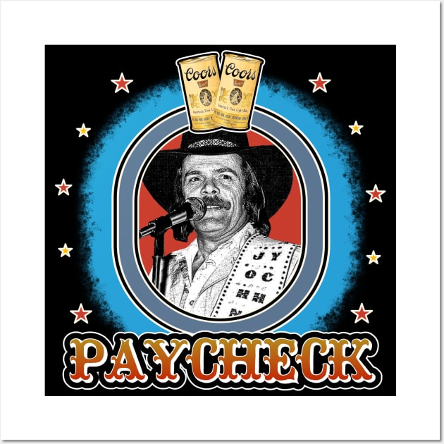 Retro Tour Style Johnny Paycheck Wall Art by darklordpug